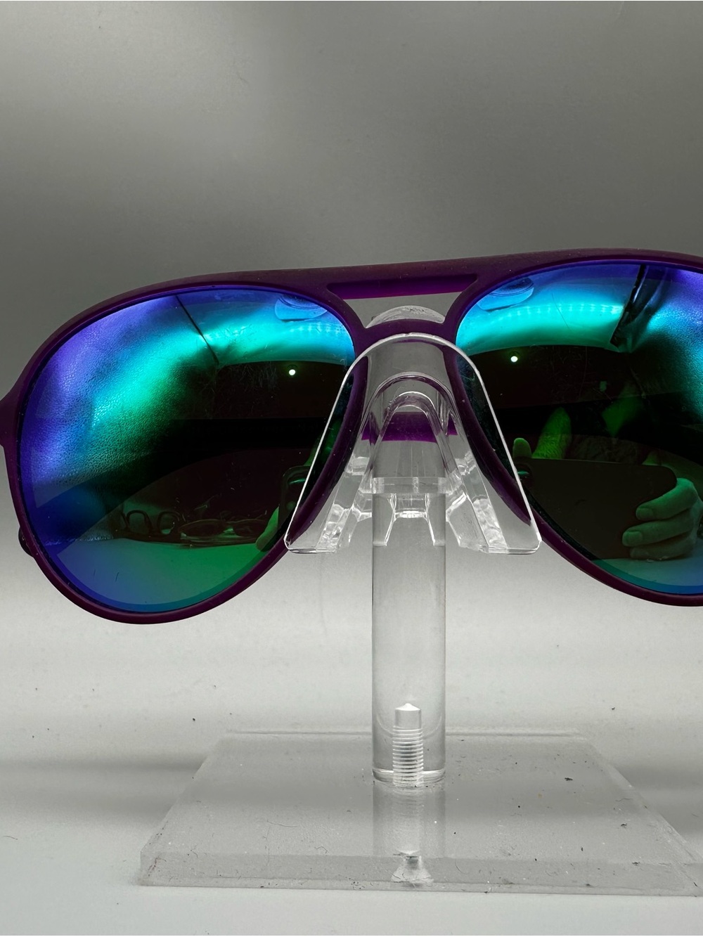Goodr Mach G Sunglasses Purple Aviator It's Octopuses Not Octopi Polarized Teal